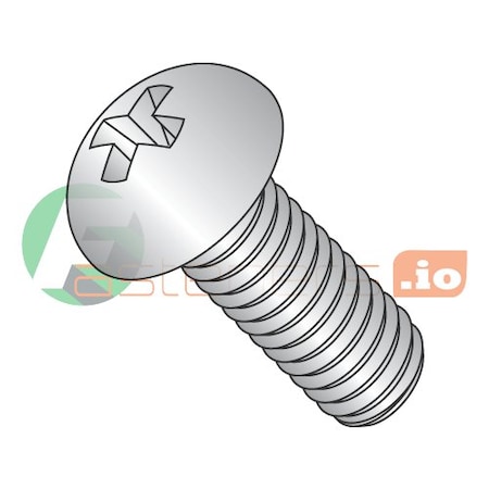 #10-24 X 5/8 In Phillips Round Machine Screw, Plain 18-8 Stainless Steel, 3000 PK